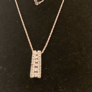 Diamond ladder necklace